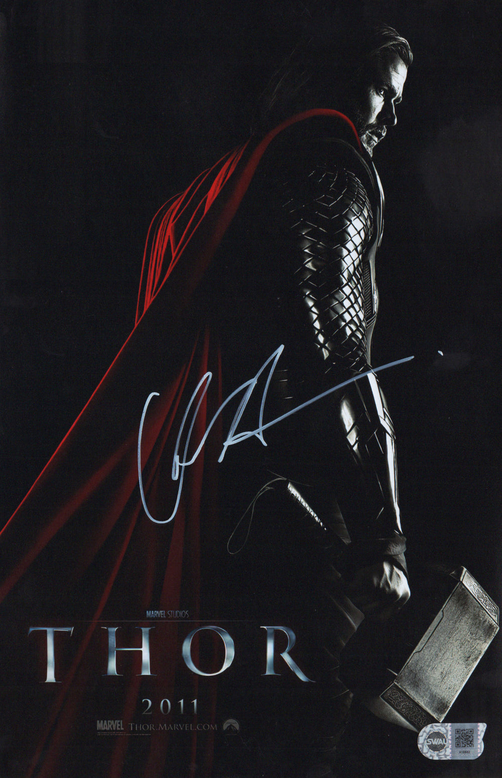 Chris Hemsworth as Thor in Thor (SWAU) Signed 11x17 Photo