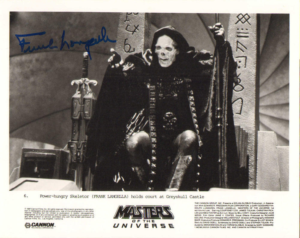 Frank Langella as Skeletor in Masters of the Universe Signed 8x10 Press Photo