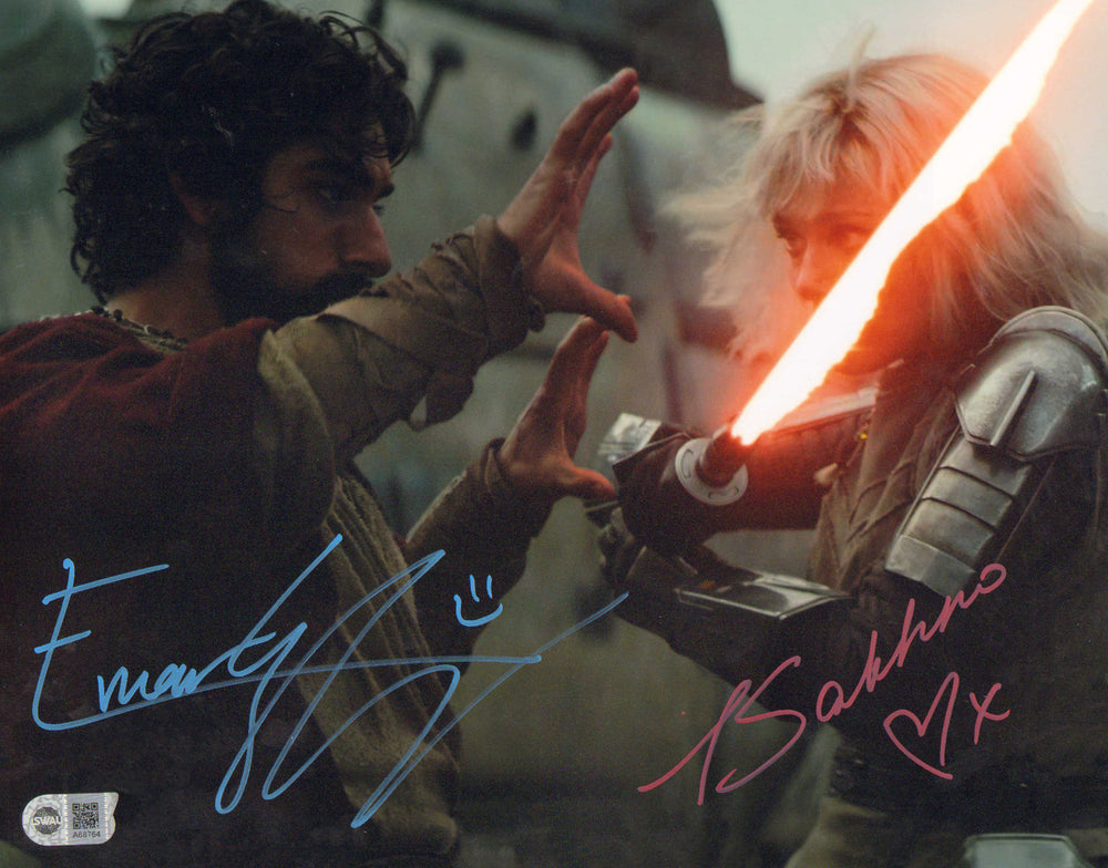 Eman Esfandi as Ezra Bridger and Ivanna Sakhno as Shin Hati in Star Wars: Ahsoka (SWAU) Signed 11x14  Photo