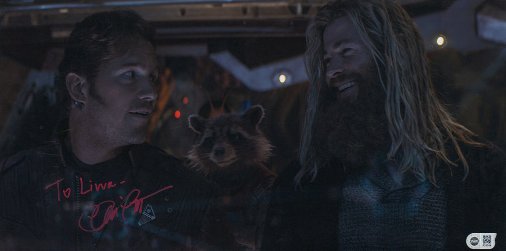 Chris Pratt as Star-Lord in Avengers: Endgame (SWAU Witnessed) Signed 10x20 Photo