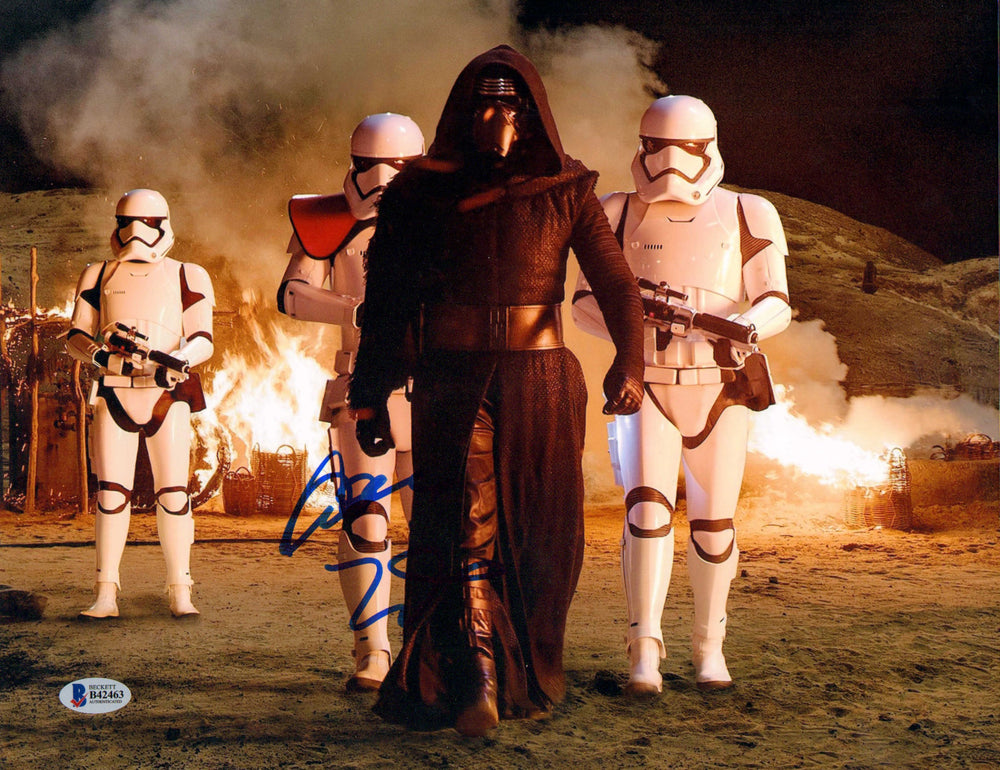 Adam Driver as Kylo Ren in Star Wars: The Force Awakens (Beckett) Signed 11x14 Photo