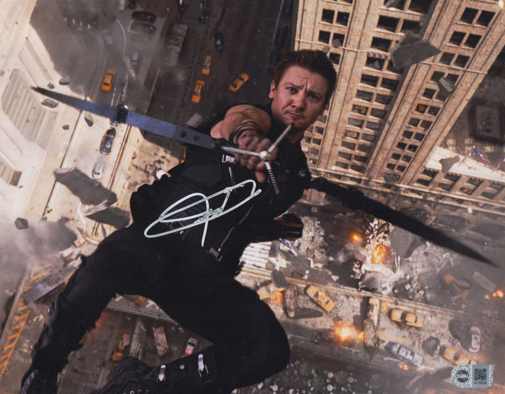 Jeremy Renner as Hawkeye in The Avengers (SWAU) Signed 11x14 Photo