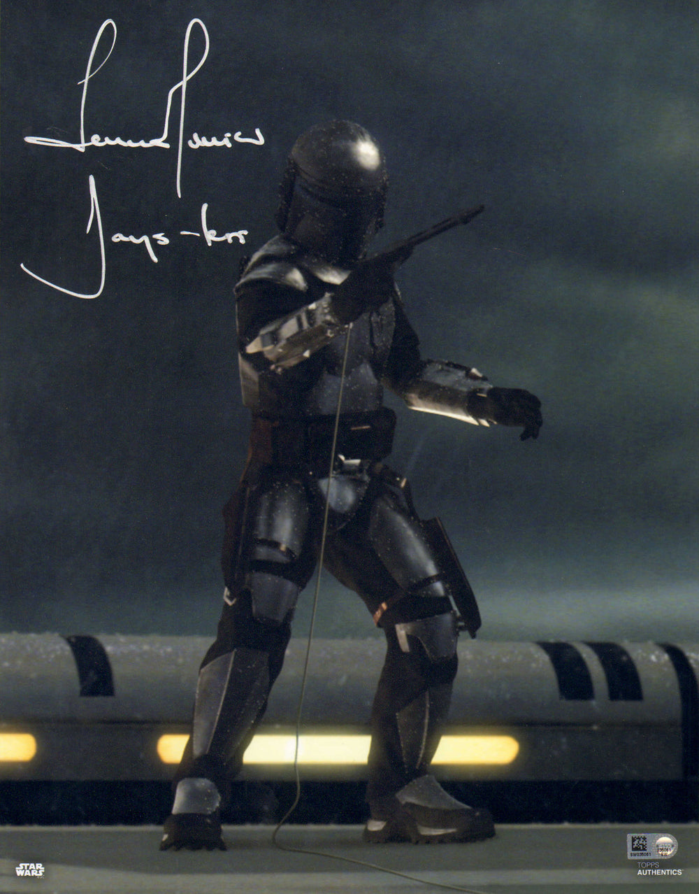 Temuera Morrison as Jango Fett in Star Wars Episode II: Attack of the Clones (Topps SW Authentic) Signed 11x14 Photo