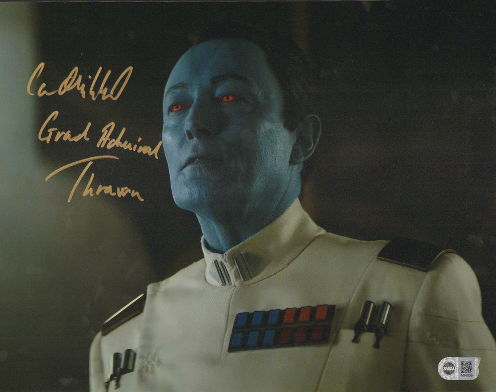 Lars Mikkelsen as Grand Admiral Thrawn in Star Wars: Ahsoka (SWAU) Signed 11x14 Photo with Character Name