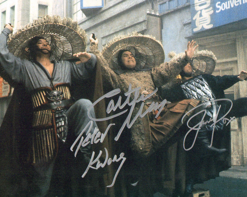 John Carpenter's Big Trouble in Little China (Celebrity Ink) 8x10 Photo Signed by James Pax, Carter Wong, and Peter Kwong