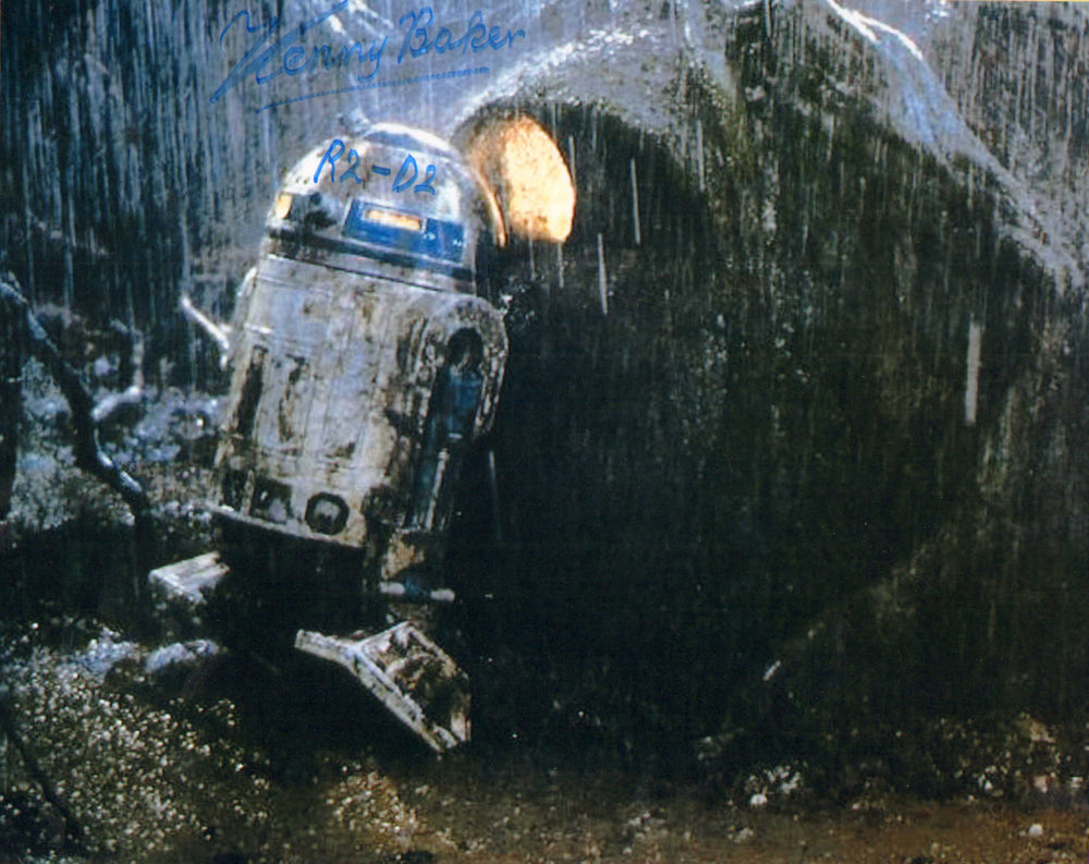 Kenny Baker as R2-D2 in Star Wars: The Empire Strikes Back Signed 8x10 Photo with Character Name