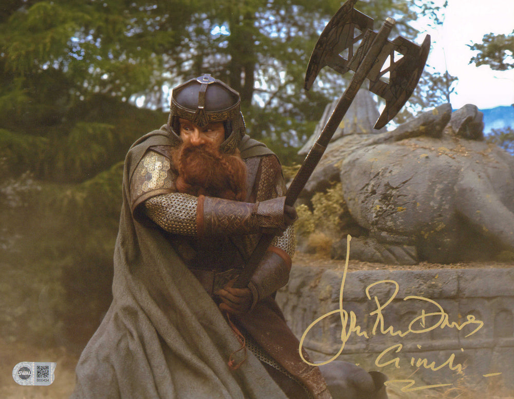 John Rhys-Davies as Gimli in The Lord of the Rings: The Fellowship of the Ring (SWAU) Signed 11x14 Photo with Character Name