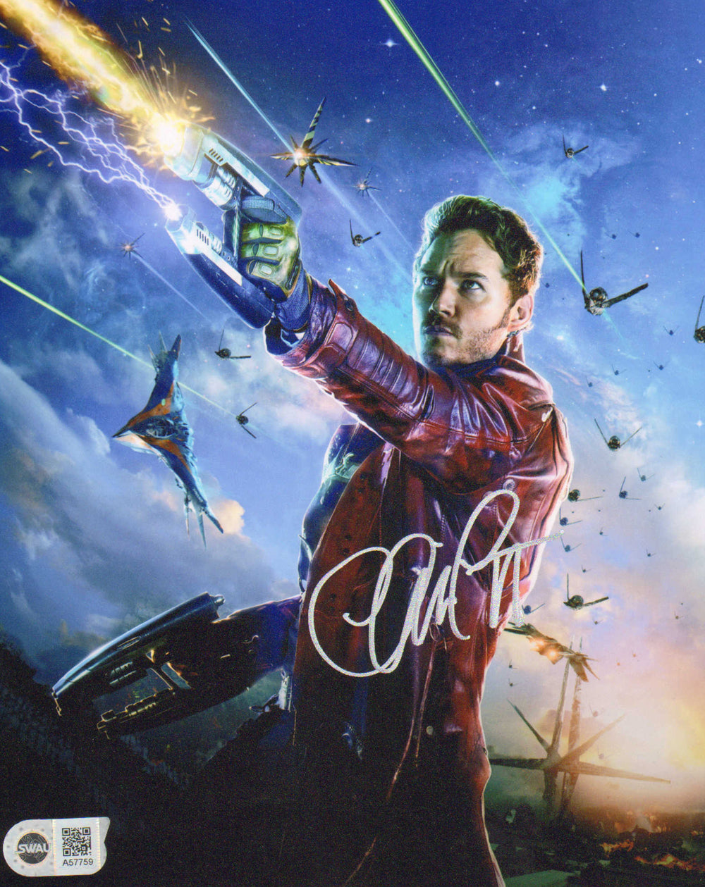 Chris Pratt as Star-Lord in Guardians of the Galaxy (SWAU) Signed 8x10 Photo