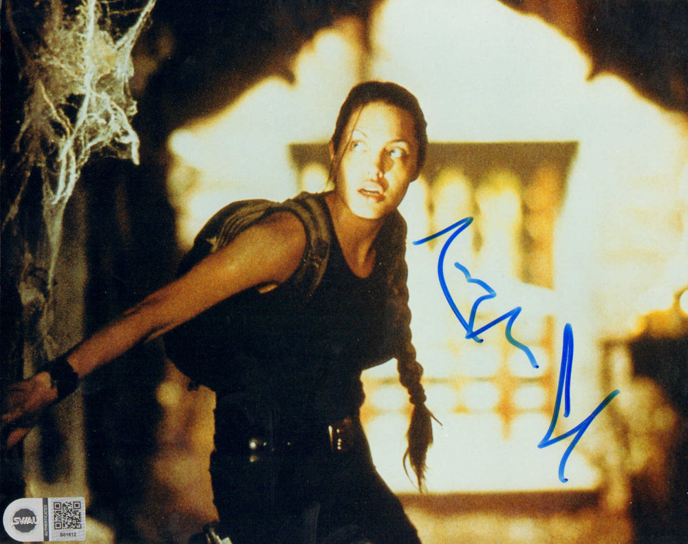 Angelina Jolie as Lara Croft in Tomb Raider (SWAU) Signed 8x10 Photo