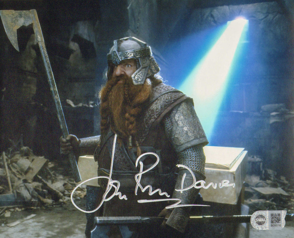 John Rhys-Davies as Gimli in The Lord of the Rings: The Fellowship of the Ring (SWAU) Signed 8x10 Photo