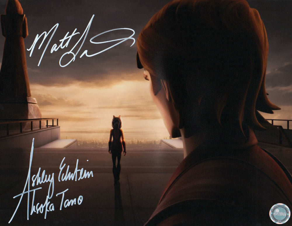 Ashley Eckstein as Ahsoka Tano & Matt Lanter as Anakin Skywalker in Star Wars: The Clone Wars (SWAU) Signed 11x14 Photo