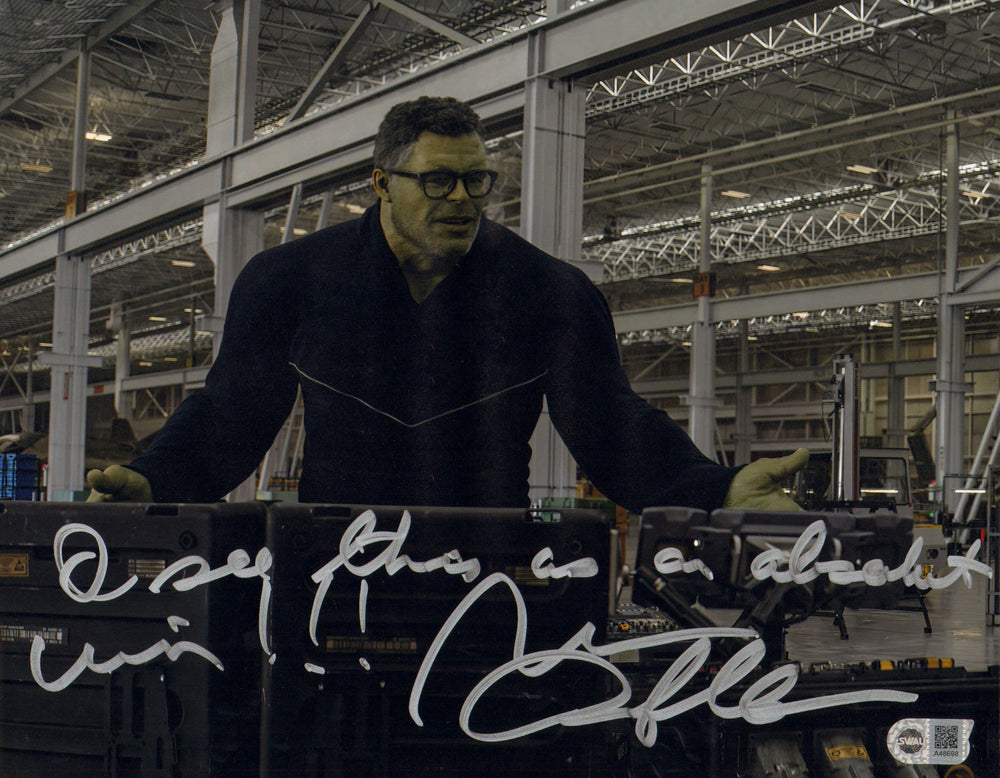 Mark Ruffalo as the Hulk in Avengers: Endgame (SWAU) Signed 11x14 Photo with Great Quote