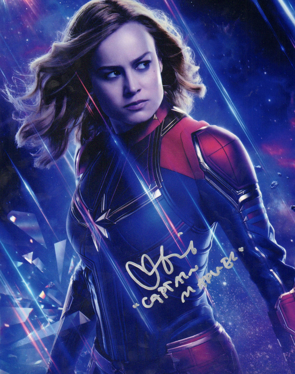 Brie Larson as Captain Marvel in Captain Marvel (Official Pix) Signed 11x14 Photo