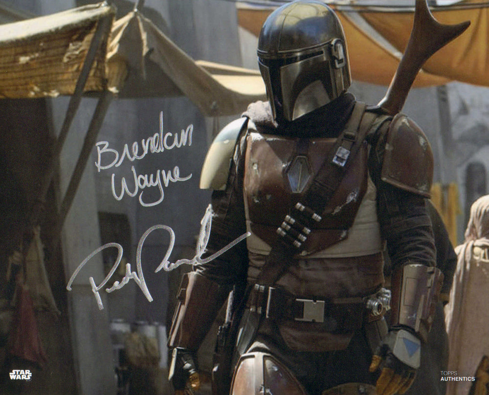 Pedro Pascal & Brendan Wayne as The Mandalorian in Star Wars: The Mandalorian (SWAU) Signed 8x10 Photo