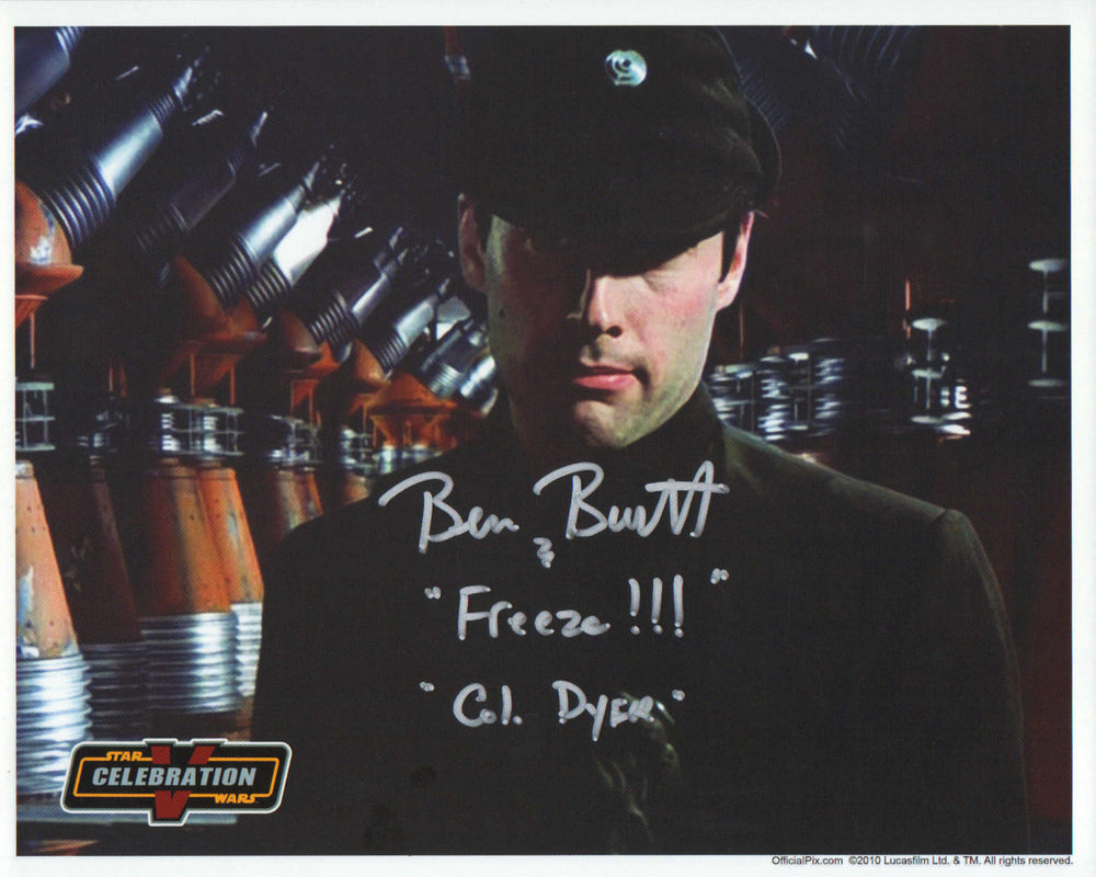 Ben Burtt as Colonel Dyer in Star Wars: Return of the Jedi (Official Pix Celebration 5) Signed 8x10 Photo with Character Name & Quote