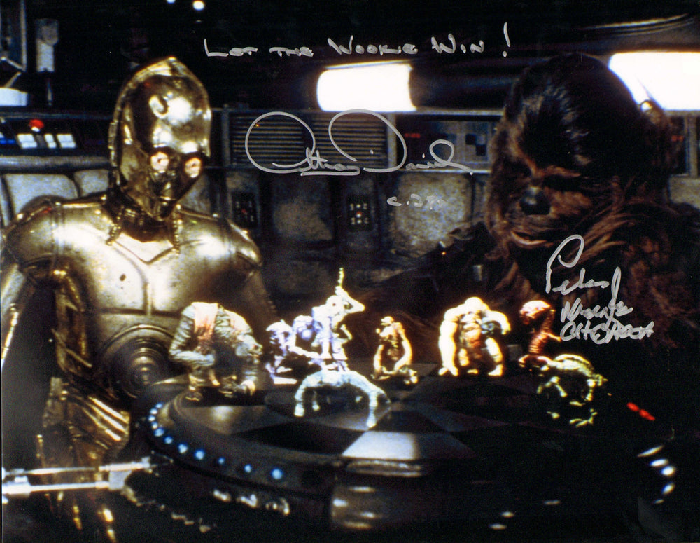 Peter Mayhew as Chewbacca & Anthony Daniels as C-3PO in Star Wars: The Empire Strikes Back Signed 11x14 Photo with Rare 