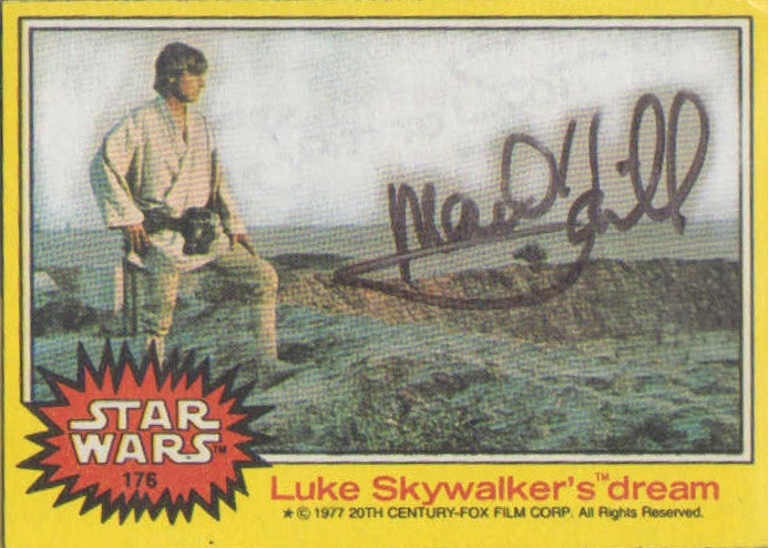 
                  
                    Mark Hamill as Luke Skywalker Binary Sunset in Star Wars: A New Hope Signed Topps Trading Card #17/22
                  
                