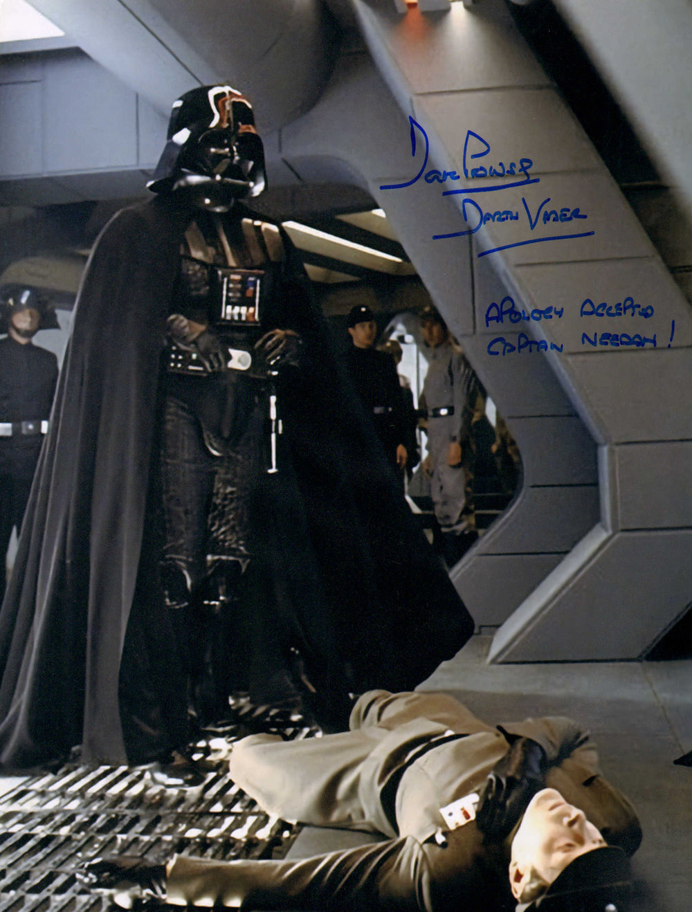 Dave Prowse as Darth Vader in Star Wars: The Empire Strikes Back Signed 11x14 Photo with Character Name & Great Quote