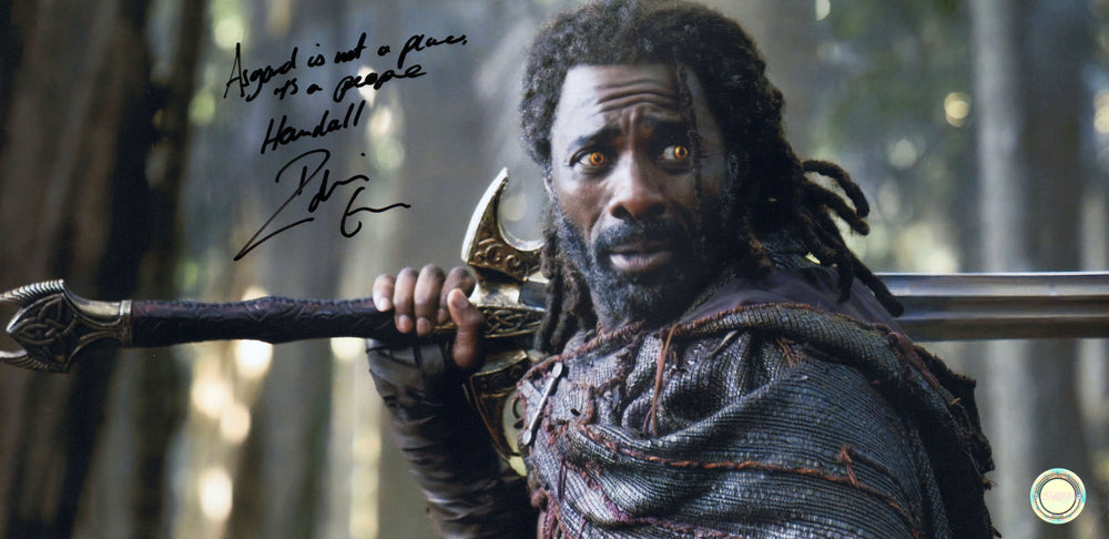 Idris Elba as Heimdall in Thor: Ragnarok (SWAU) Signed 10x20 Photo with Character Name & Quote