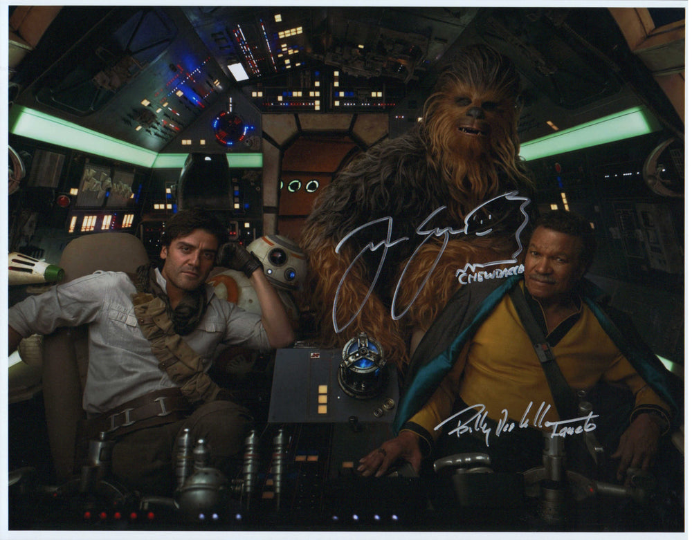 Billy Dee Williams as Lando & Joonas Suotamo as Chewbacca in Star Wars: The Rise of Skywalker Signed 11x14 Photo with Character Names