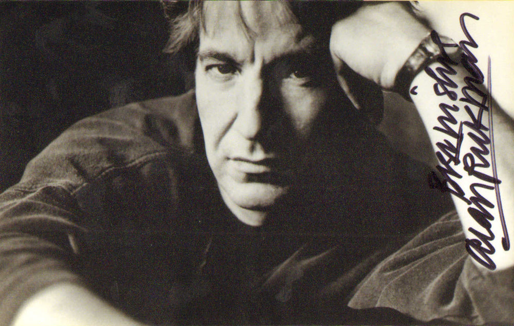 Alan Rickman from Die Hard & Harry Potter Signed 7x4.5 Photo