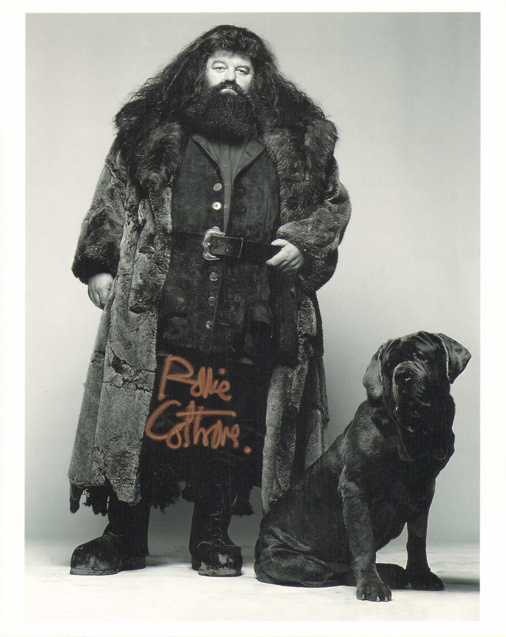 Robbie Coltrane as Rubeus Hagrid in Harry Potter and the Chamber of Secrets Signed 8x10 Photo