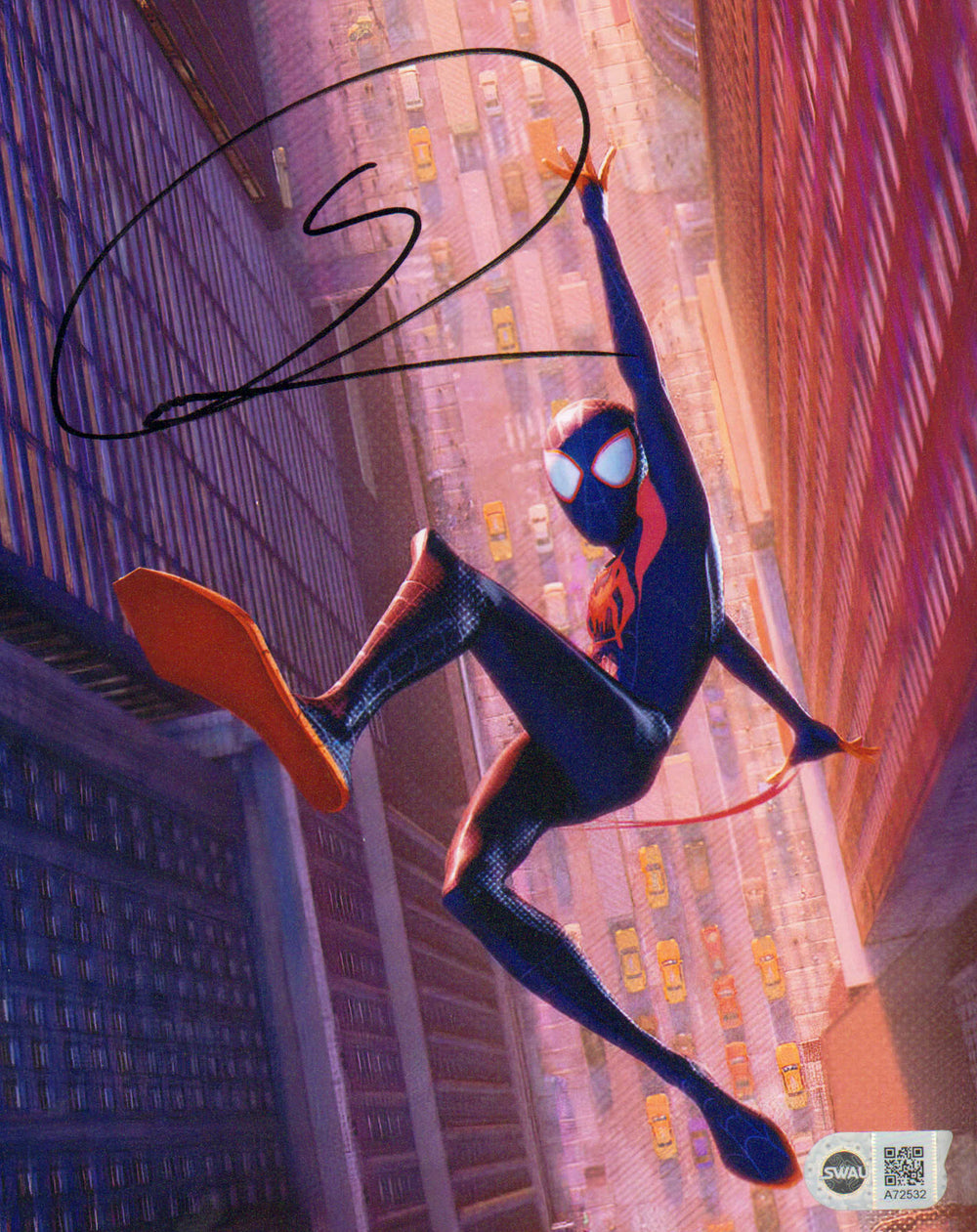 Shameik Moore as Miles Morales in Spider-Man: Into the Spider-Verse (SWAU) Signed 8x10 Photo