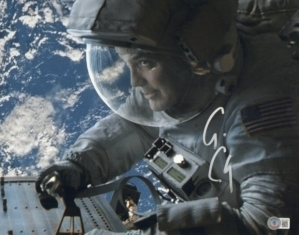 George Clooney as Matt Kowalski in Gravity (Beckett) Signed 11x14 Photo