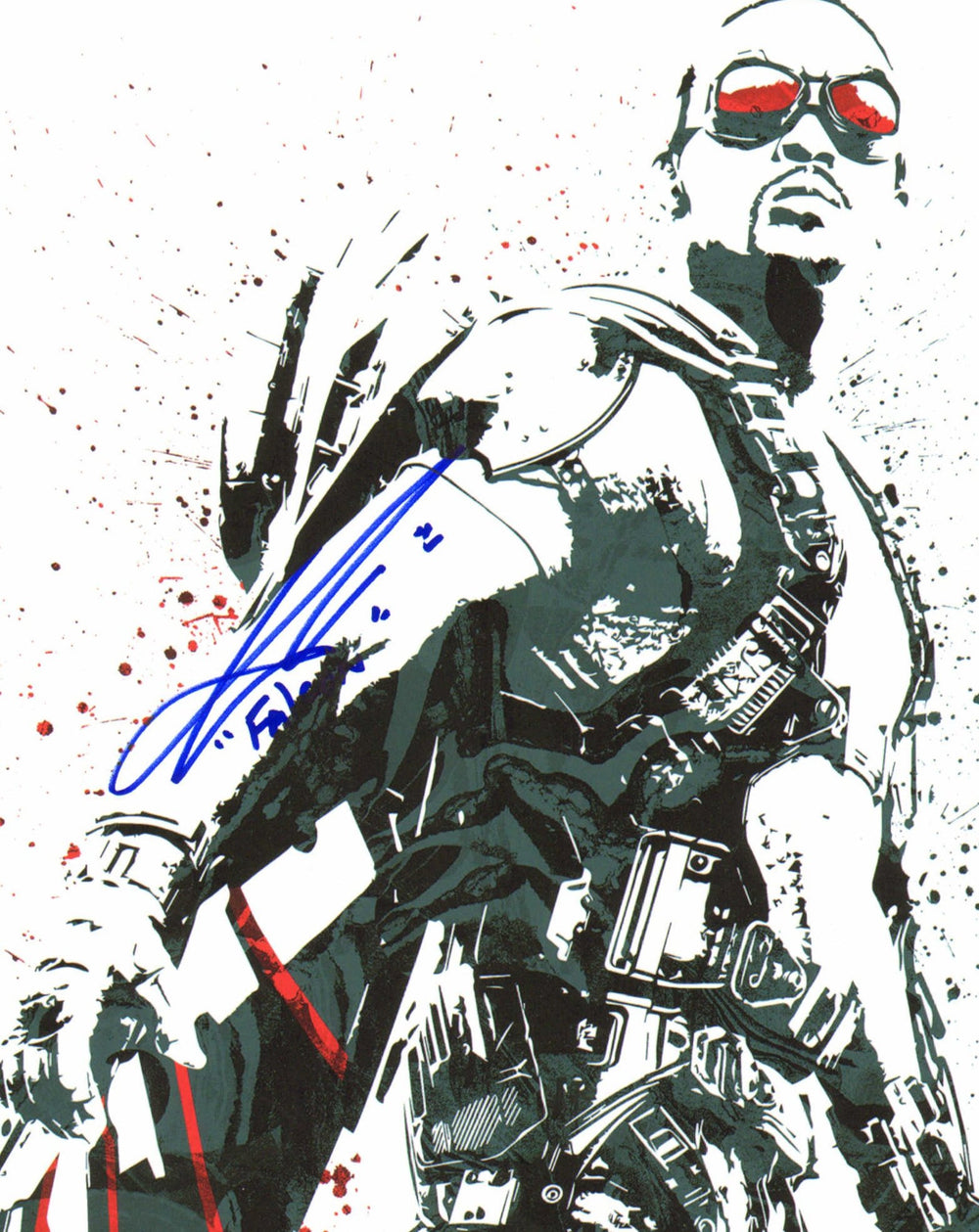 Anthony Mackie as Sam Wilson / Falcon in Captain America: The Winter Soldier Signed 8x10 Photo with Character Name