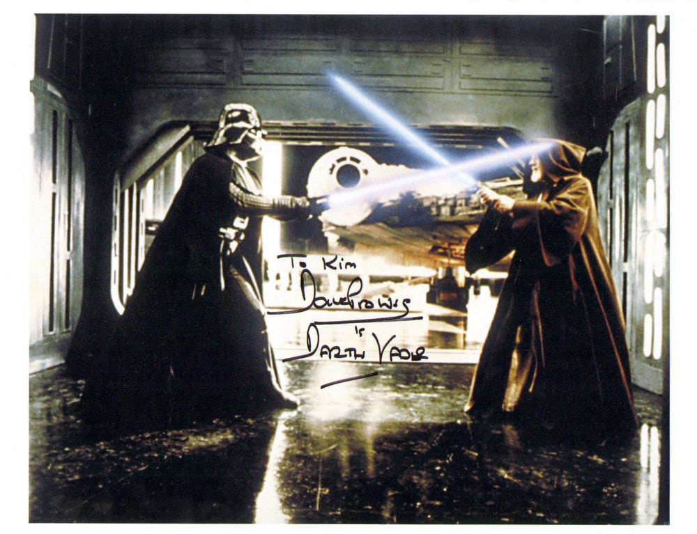 Dave Prowse as Darth in Star Wars: A New Hope Signed 8.5x11 with Character Name