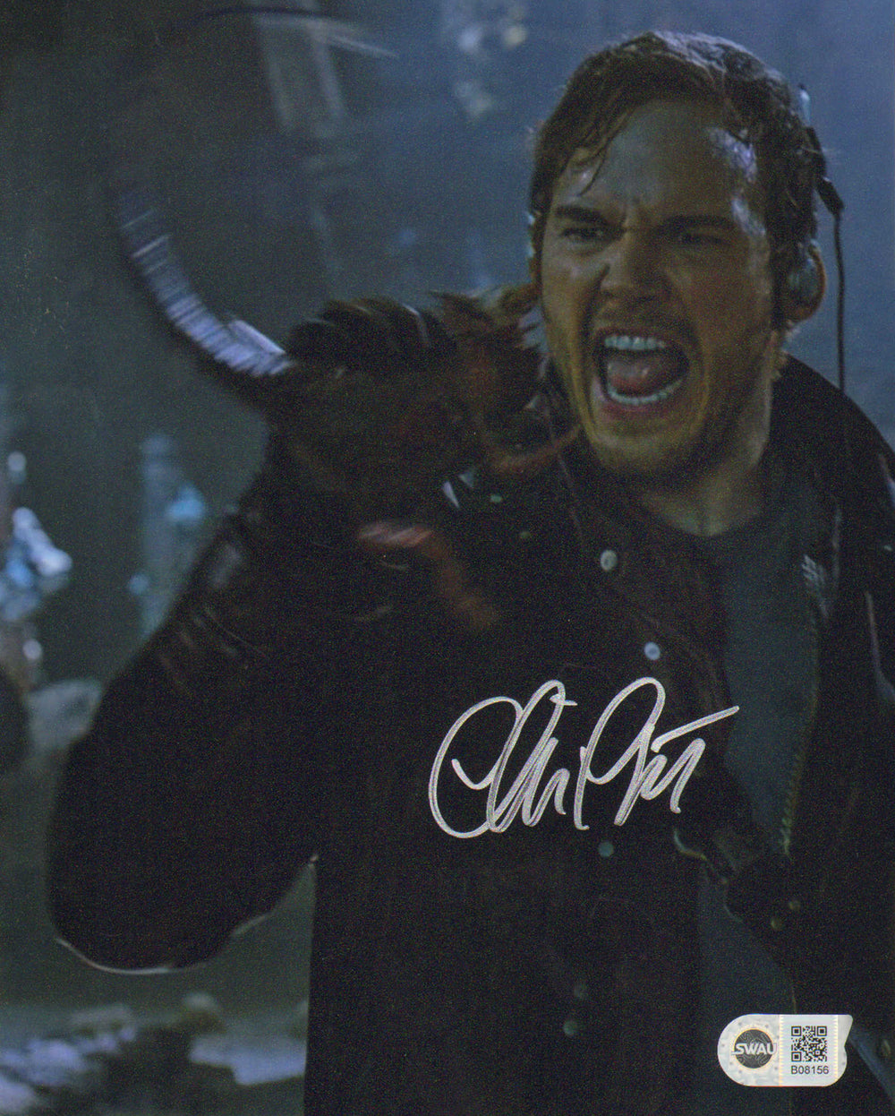 Chris Pratt as Peter Quill / Star-Lord in Guardians of the Galaxy (SWAU) Signed 8x10 Photo