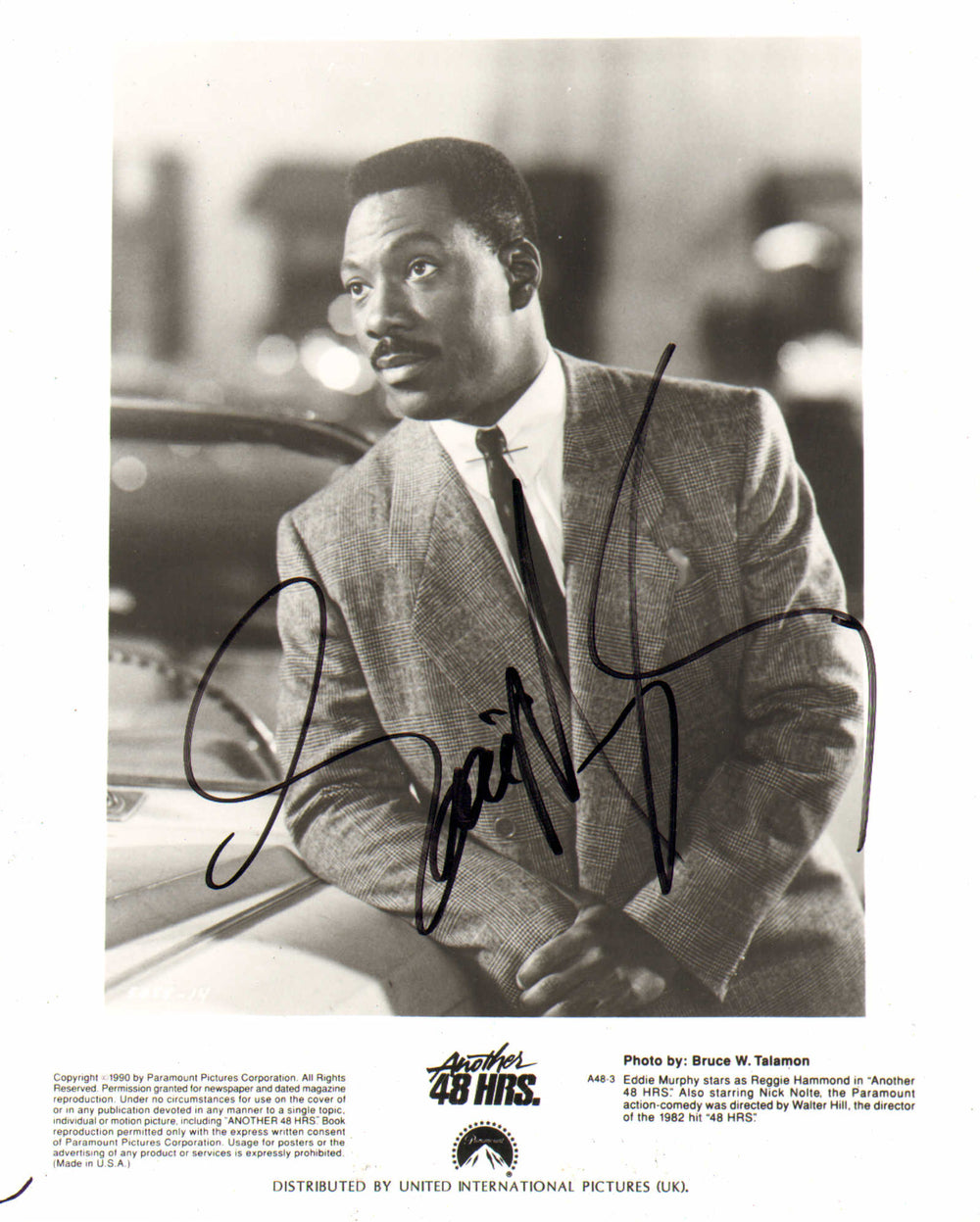 Eddie Murphy as Reggie Hammond in Another 48 Hours Signed 8x10 Photo