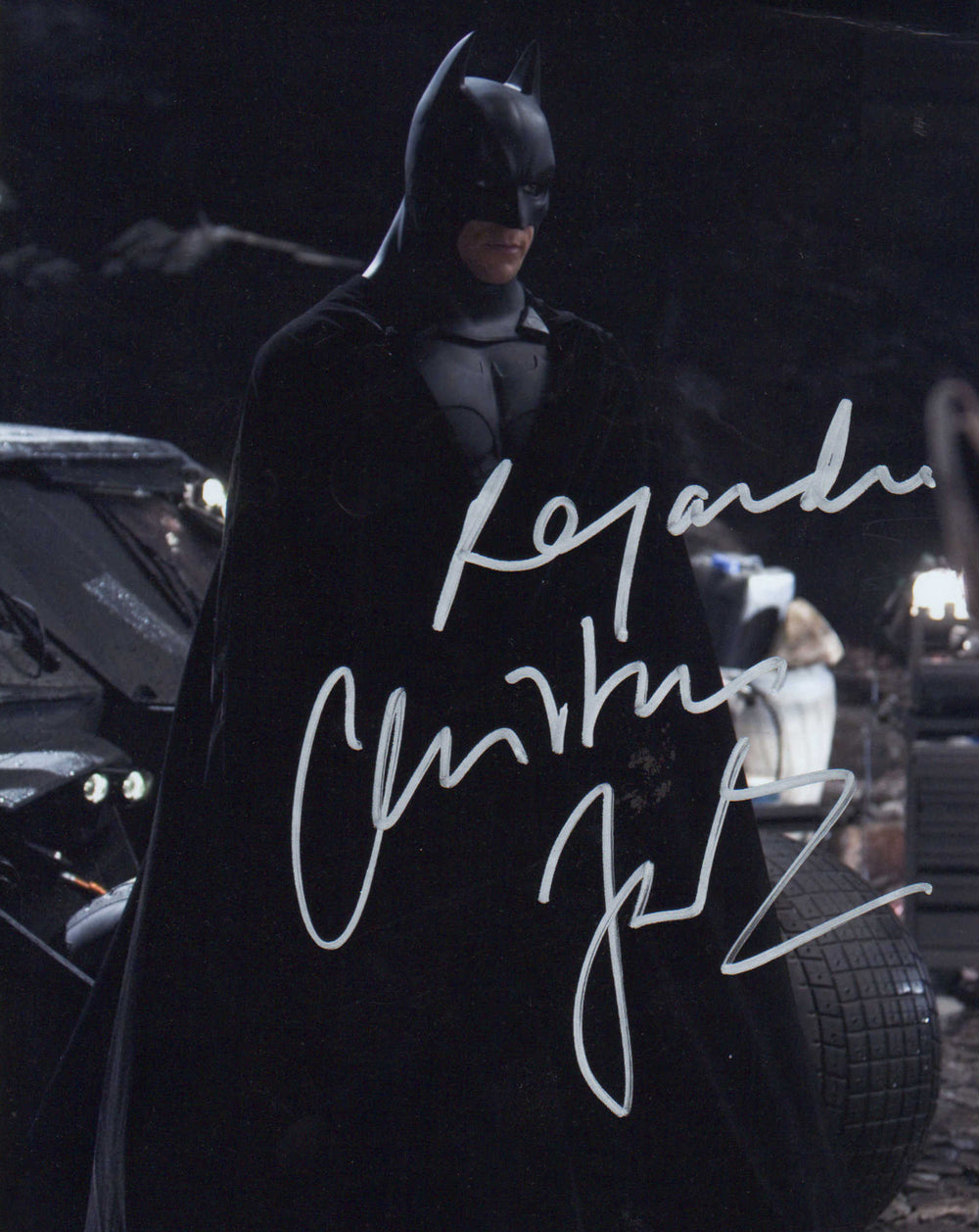 Christian Bale as Batman in Batman Begins Signed 8x10 Photo