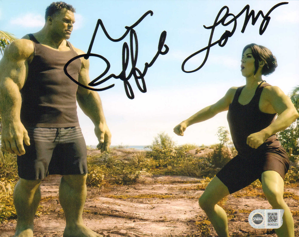 Mark Ruffalo as Hulk and Tatiana Maslany as She-Hulk in She-Hulk: Attorney at Law (SWAU) Signed 8x10 Photo