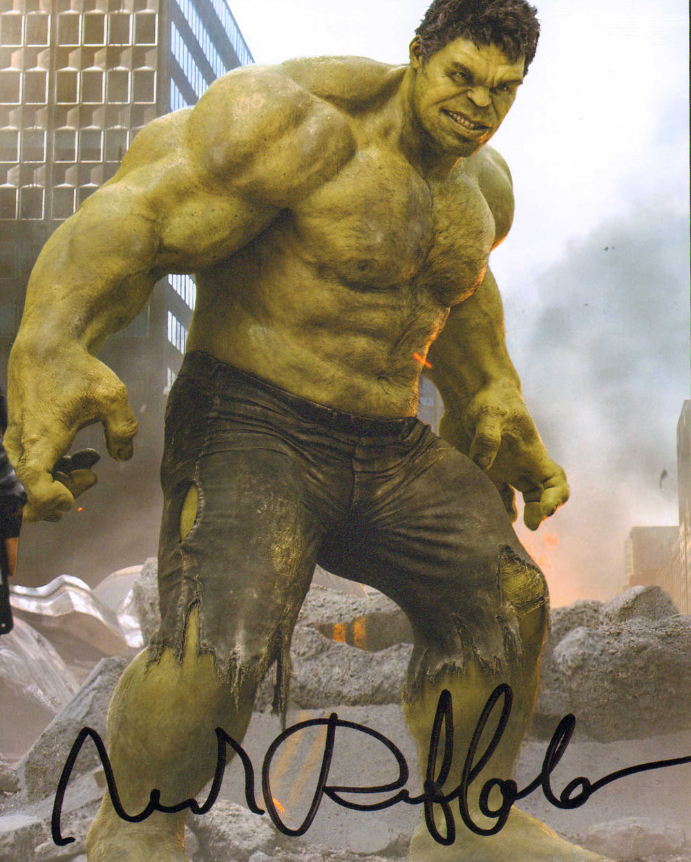 Mark Ruffalo as the Hulk in The Avengers (SWAU) Signed 8x10 Photo
