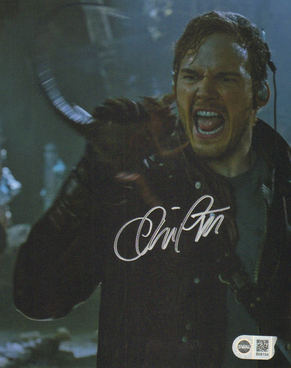 Chris Pratt as Peter Quill / Star-Lord in Guardians of the Galaxy (SWAU) Signed 8x10 Photo
