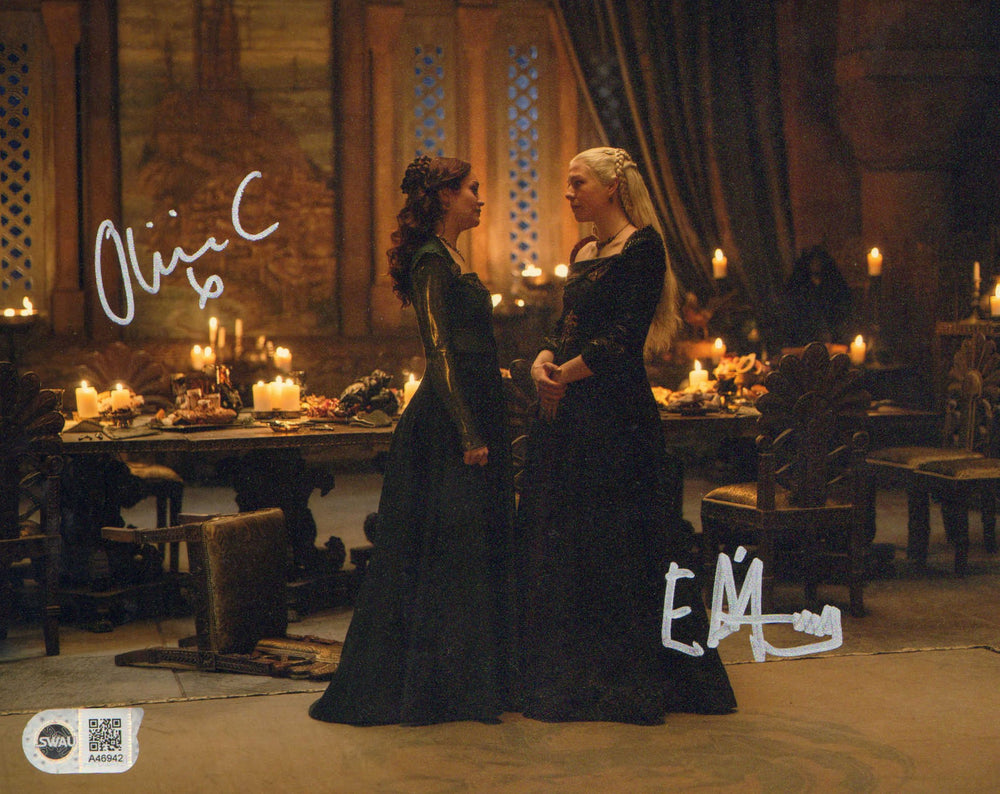 Emma D’Arcy as Princess Rhaenyra Targaryen & Olivia Cooke as Alicent Hightower in HBO's House of the Dragon (SWAU) Signed 8x10 Photo
