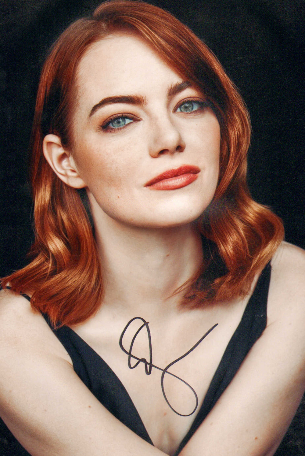 Emma Stone from The Amazing Spider-Man, Superbad, Zombieland, La La Land, Poor Things, & Cruella Signed 8x12 Photo