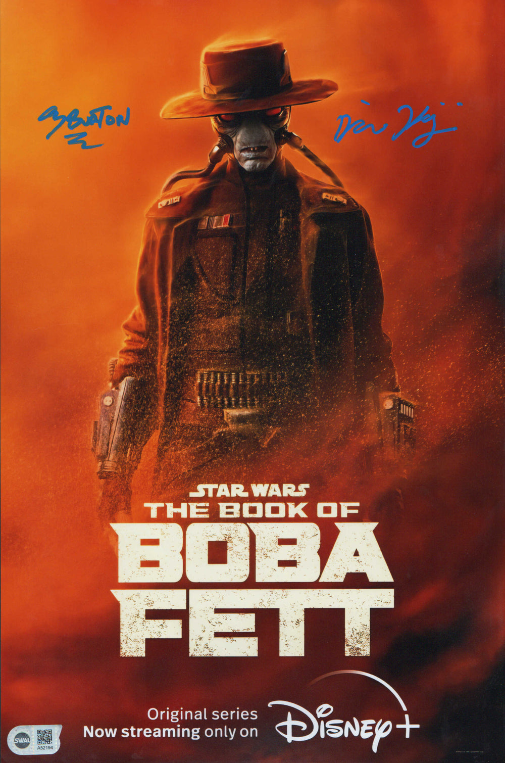 Corey Burton & Dorian Kingi as Cad Bane in Star Wars: The Book of Boba Fett (SWAU) Signed 11x17 Mini Poster