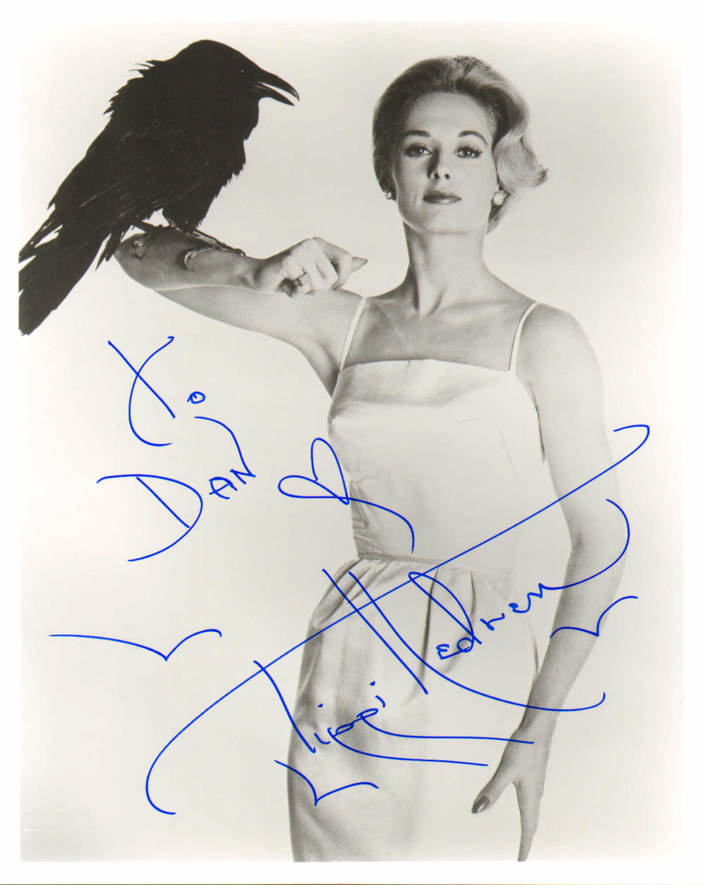 Tippi Hedren as Melanie Daniels in Alfred Hitchcock's The Birds Signed 8x10 Photo