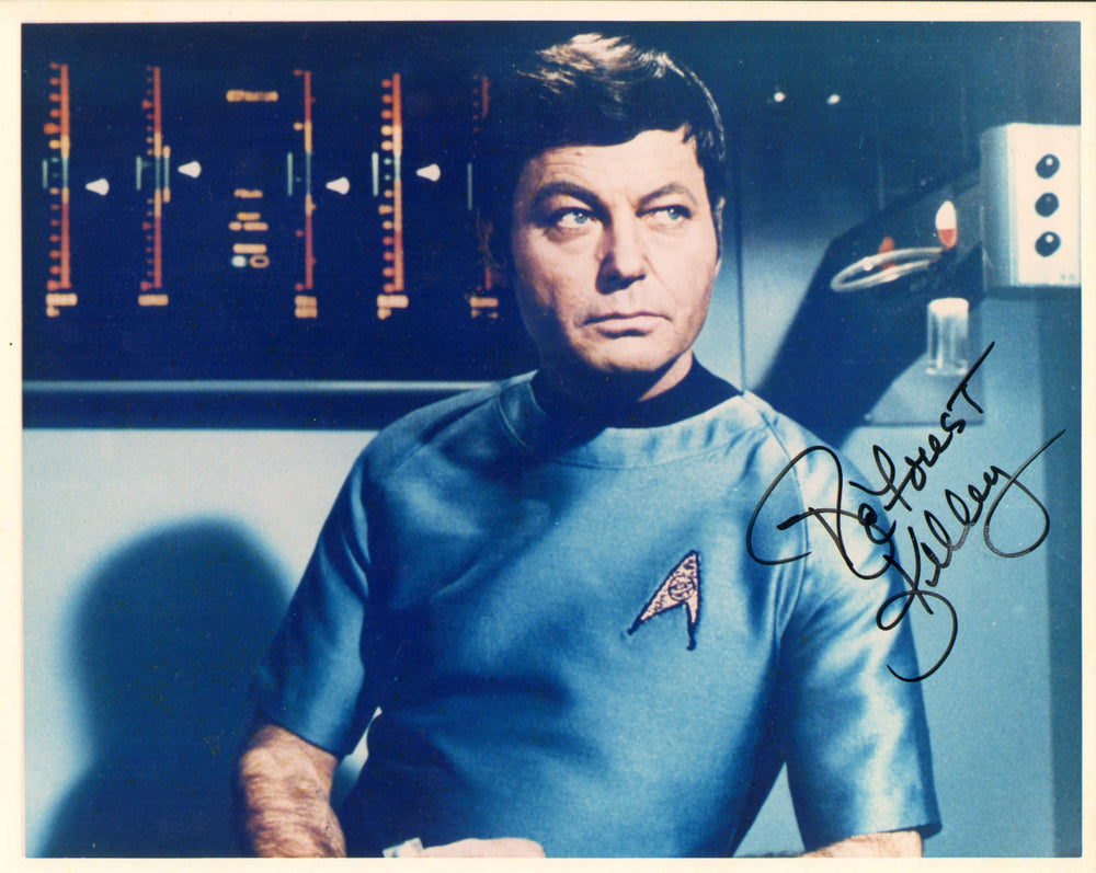 DeForest Kelley as Bones McCoy in Star Trek: The Original Series Signed 8x10 Photo