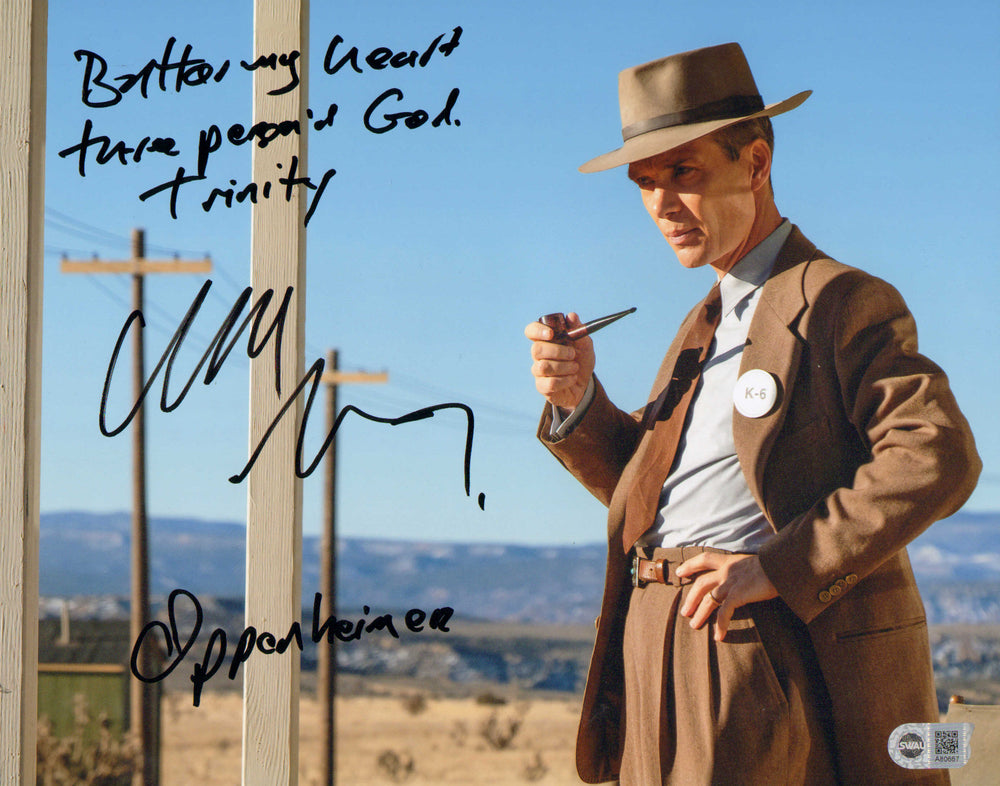 Cillian Murphy as J. Robert Oppenheimer in Oppenheimer (SWAU) Signed 11x14 Photo with Character Name & Quote
