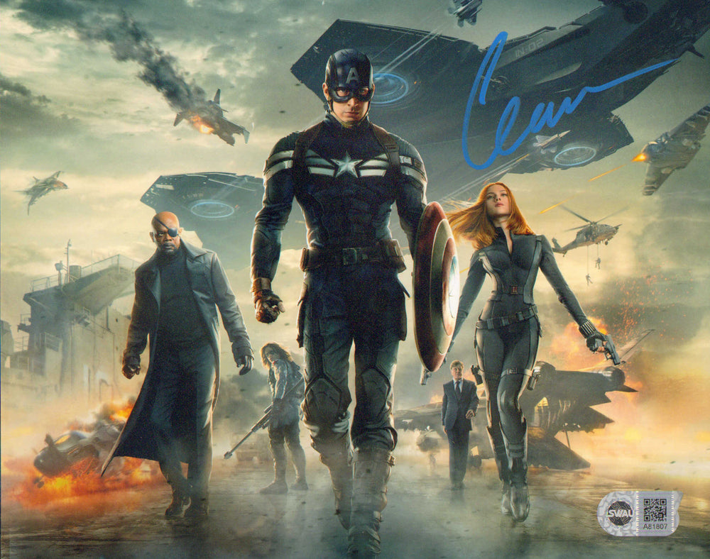 Chris Evans as Captain America in Captain America: The Winter Soldier (SWAU) Signed 8x10 Photo