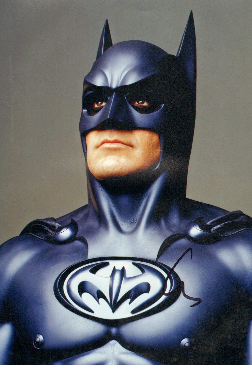 George Clooney as Batman in Batman & Robin Signed 8x12 Photo
