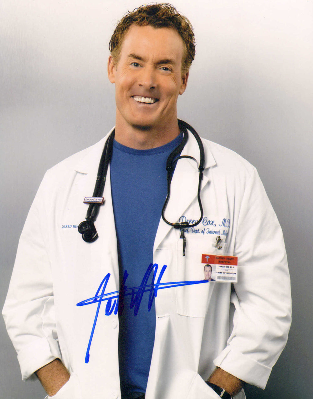 John C. McGinley as Dr. Perry Cox in Scrubs Signed 8x10 Photo