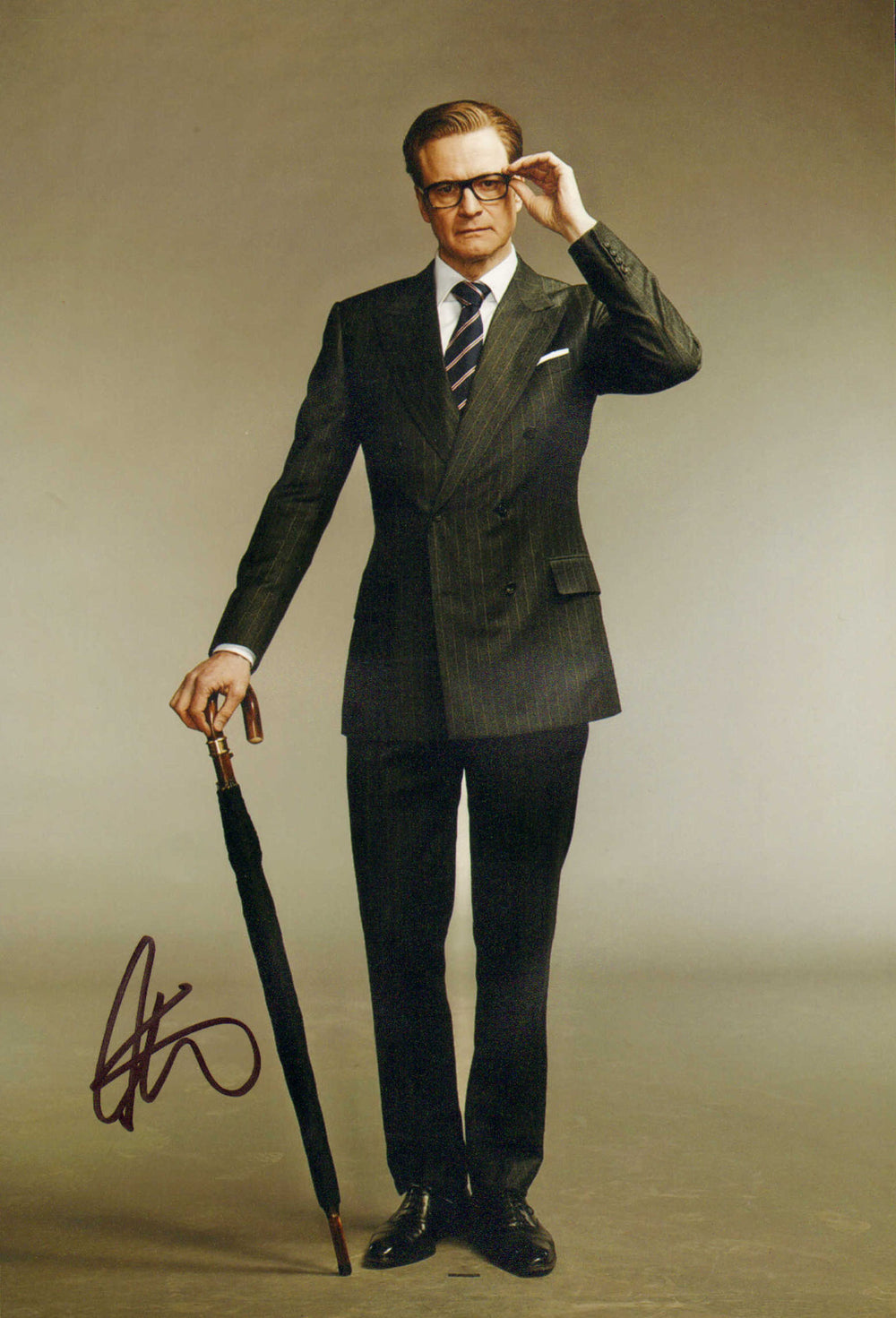 Colin Firth as Harry Hart in Kingsman: The Secret Service Signed 8x12 Photo