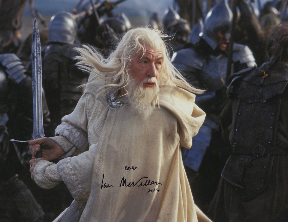 Ian McKellen as Gandalf the White in The Lord of the Rings: The Return of the King Signed 16x20 Photo