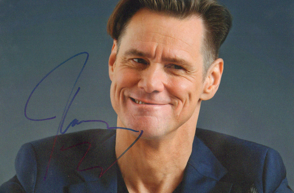 Jim Carrey from The Mask, Batman Forever, Sonic the Hedgehog, The Grinch, SNL, Ace Ventura, & Liar Liar Signed 8x12 Photo