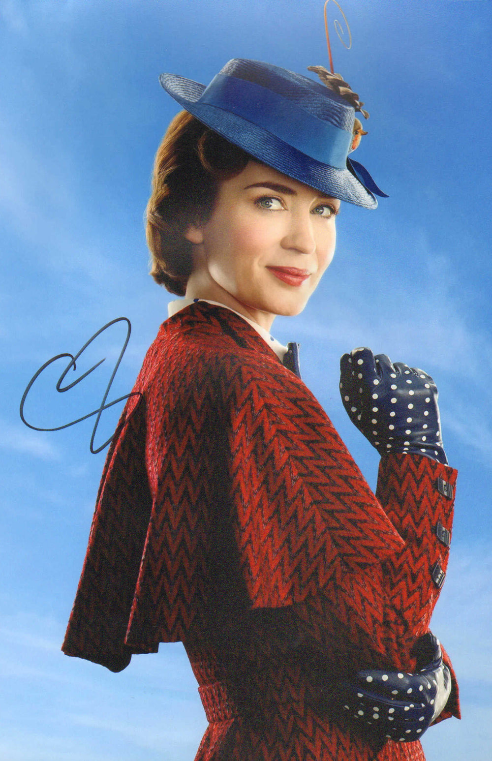 Emily Blunt as Mary Poppins in Disney's Mary Poppins Returns Signed 8x12 Photo