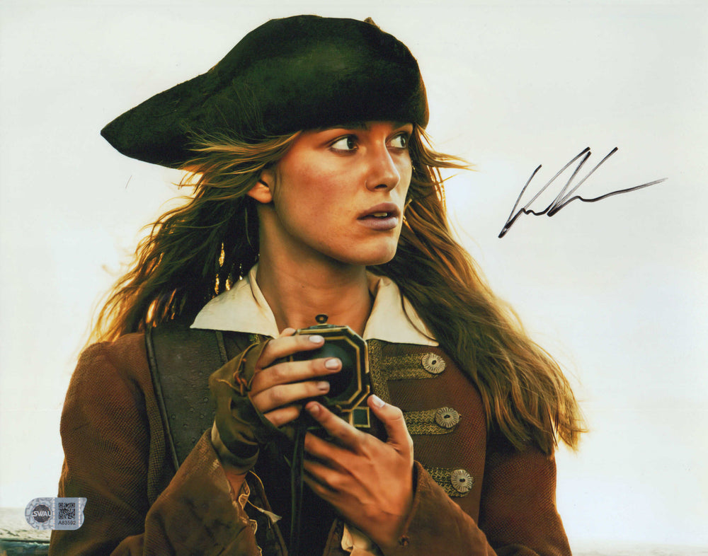 Keira Knightley as Elizabeth Swann in Pirates of the Caribbean: Dead Man's Chest (SWAU Witnessed) Signed 11x14 Photo